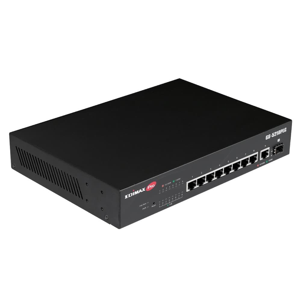 Smart Switch Web 10 porte Gigabit PoE+ 1 porta SFP, GS-5210PLG - 6