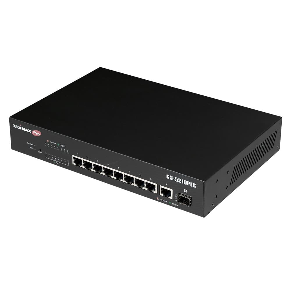 Smart Switch Web 10 porte Gigabit PoE+ 1 porta SFP, GS-5210PLG - 8