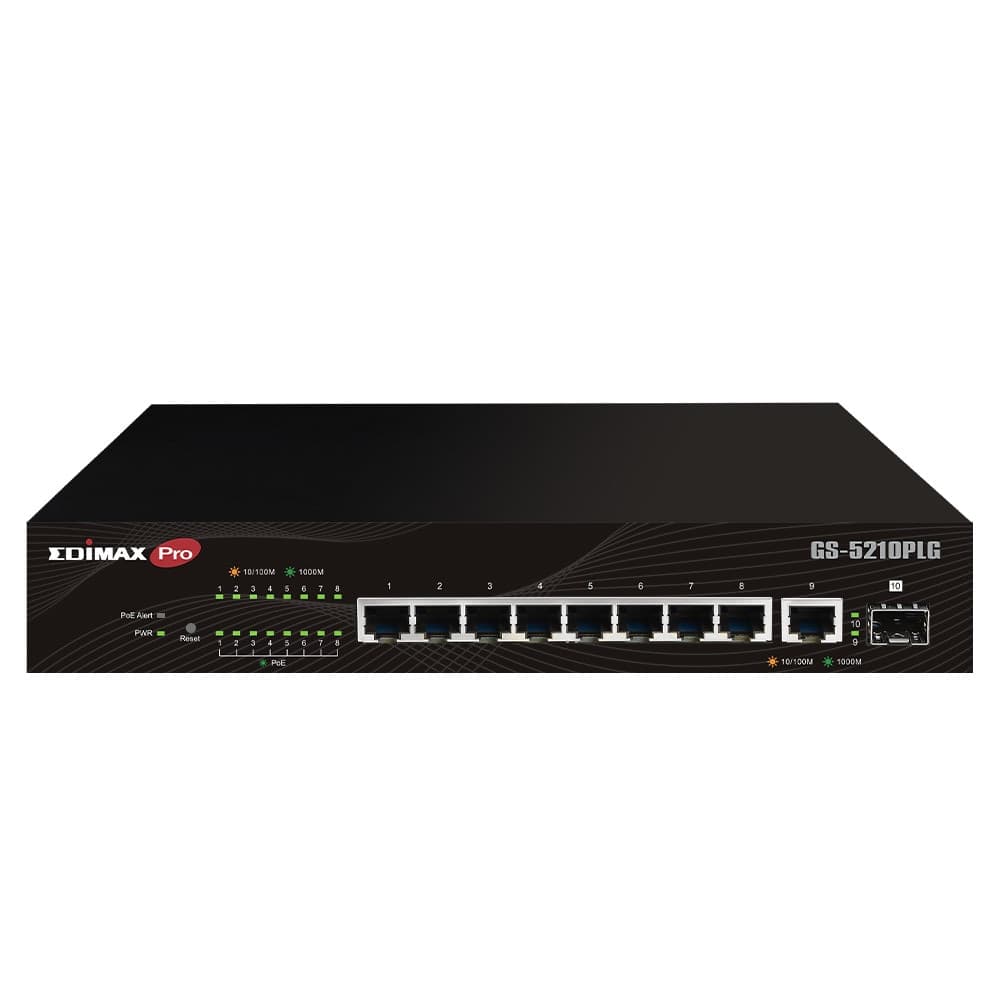 Smart Switch Web 10 porte Gigabit PoE+ 1 porta SFP, GS-5210PLG - 9