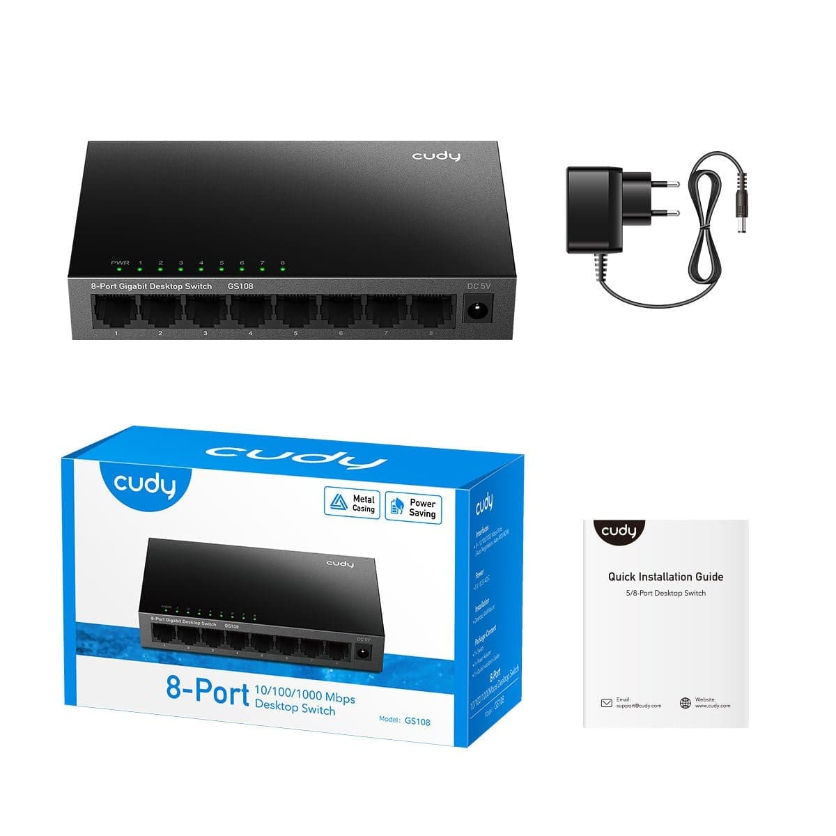 Switch Desktop Gigabit a 8 Porte, GS108 - 2