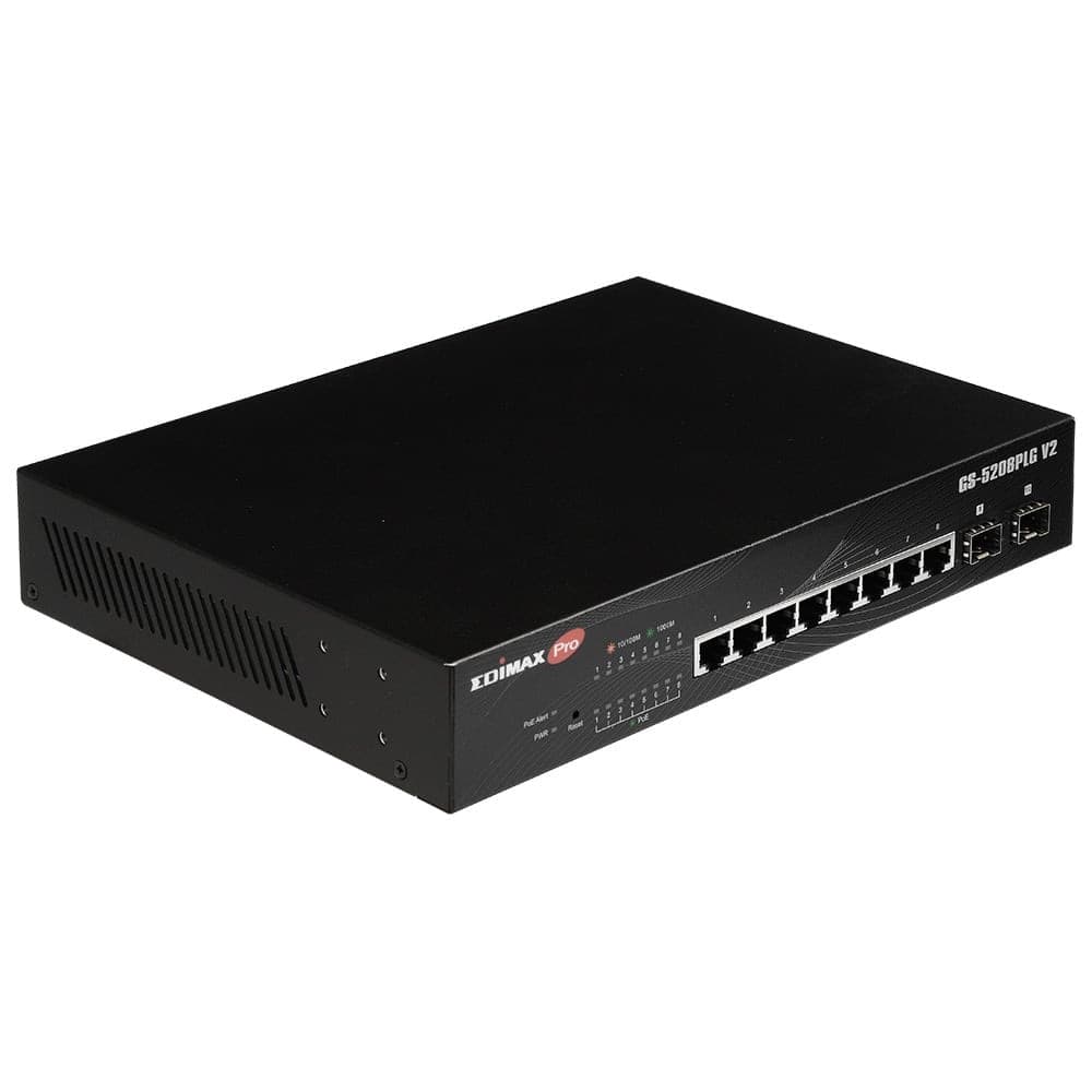 Smart Switch Web 10 porte Gigabit PoE+ 2 porte SFP, GS-5208PLG V2 - 4