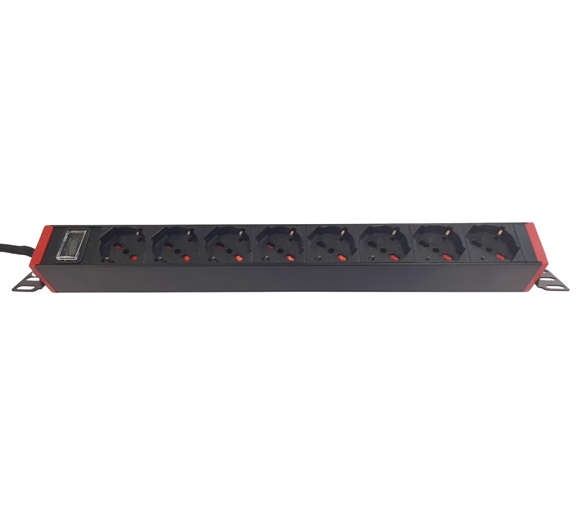 Multipresa 8 Posti da Rack 19'' con Staffe Ruotabili a 360&deg VDE 10A - 14