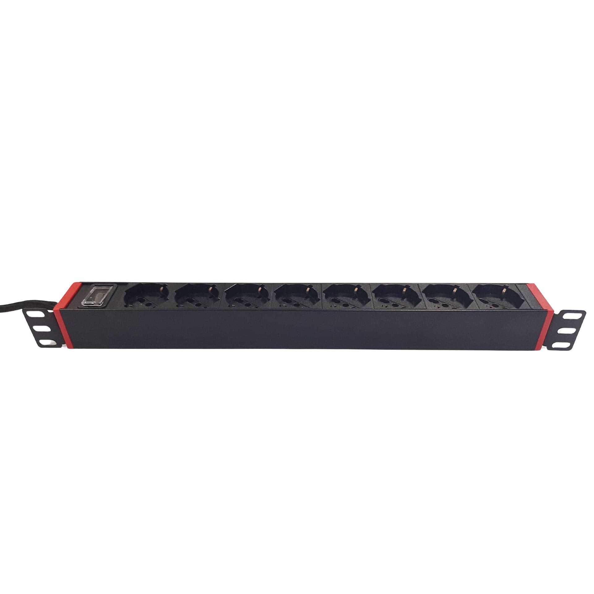 Multipresa 8 Posti da Rack 19'' con Staffe Ruotabili a 360&deg VDE 10A - 15