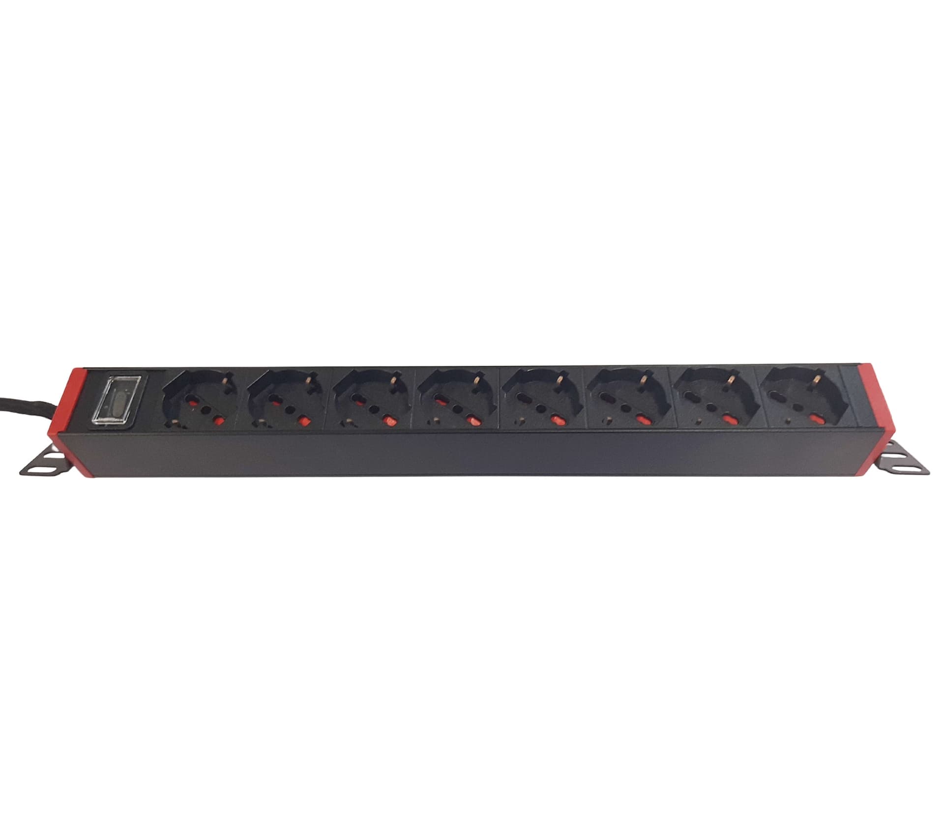 Multipresa 8 Posti da Rack 19'' con Staffe Ruotabili a 360&deg VDE 10A - 7