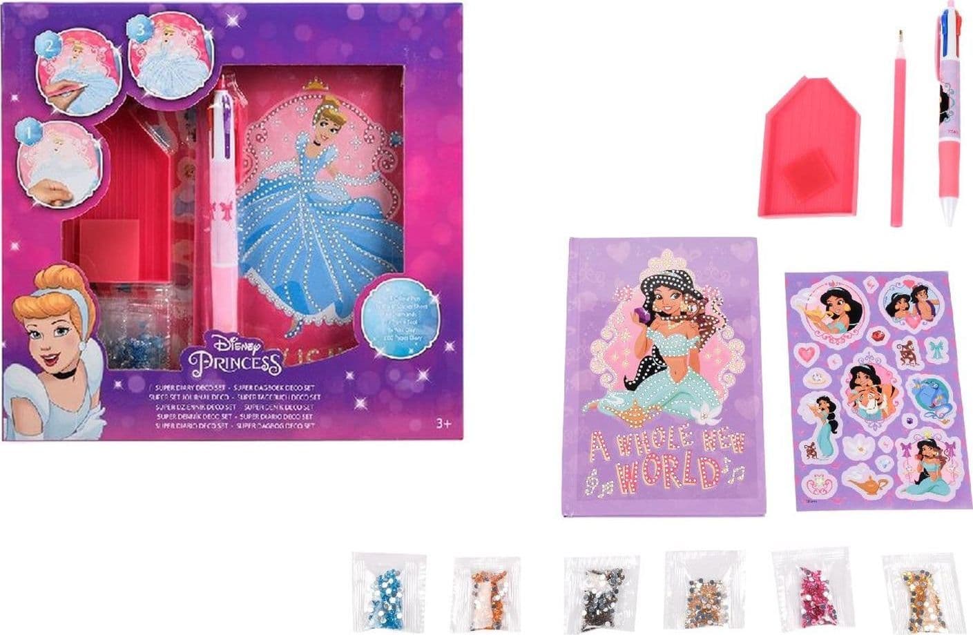 Principesse Disney Diario Decora con Diamanti - 2