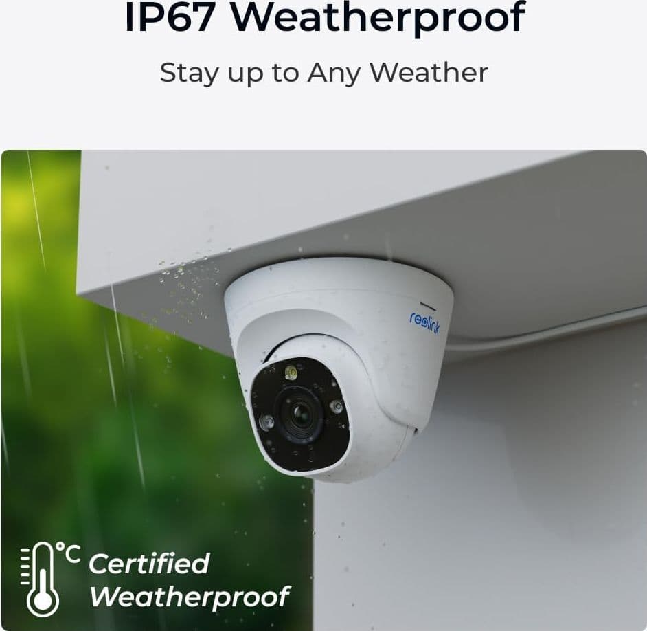 Telecamera IP Dome di Sicurezza PoE 4K 12MB IP67, Serie P344 - 3