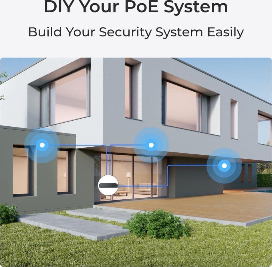 Telecamera IP Dome di Sicurezza PoE 4K 12MB IP67, Serie P344 - 4