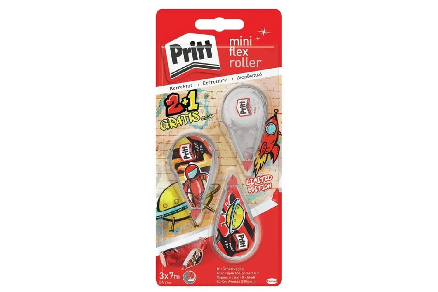 Correttore Pritt Mini Roller 3 pezzi