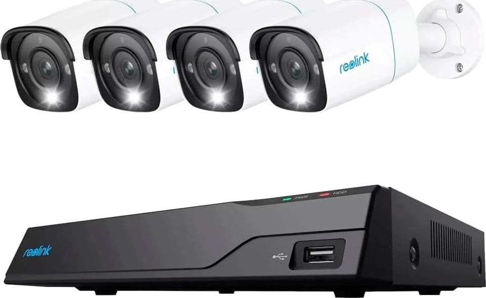 Kit Videosorveglianza NVR PoE 8CH 2TB HDD e 4 Telecamere di Sicurezza PoE, PS2KB02-8