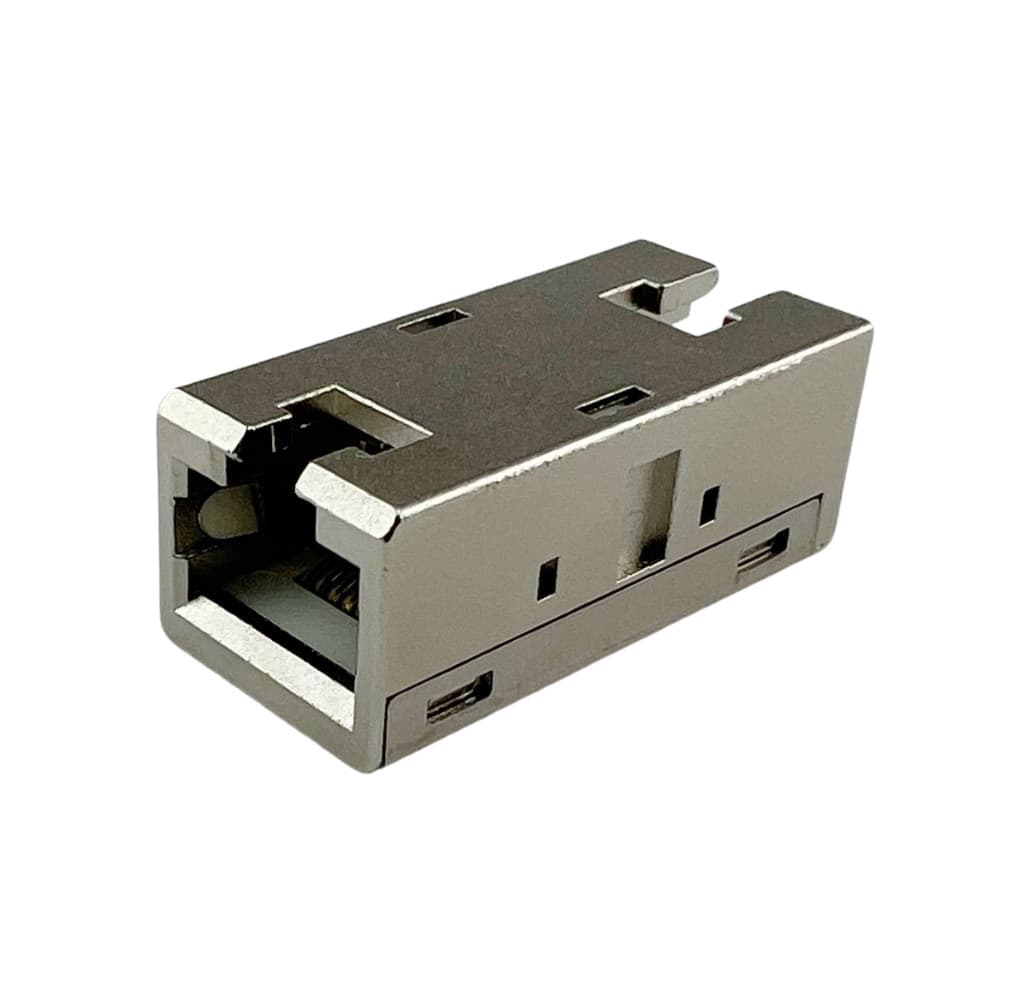 Accoppiatore RJ45 Cat6A 8P8C Femmina/ Femmina 10G STP Silver - 8
