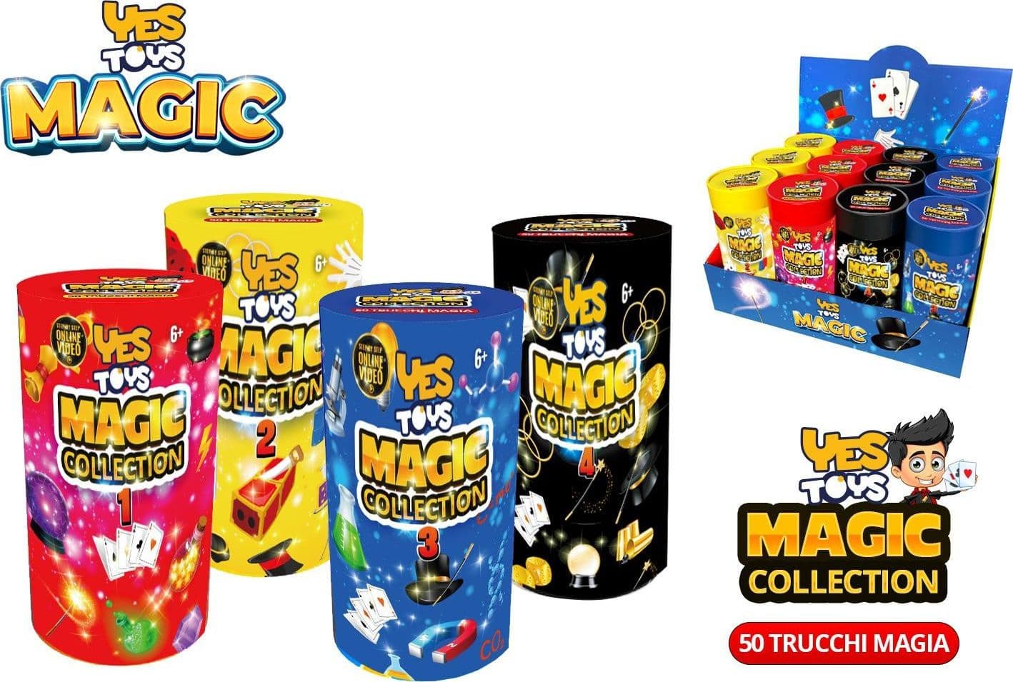 Magic Collection Tubo 50 trucchi 4 ass