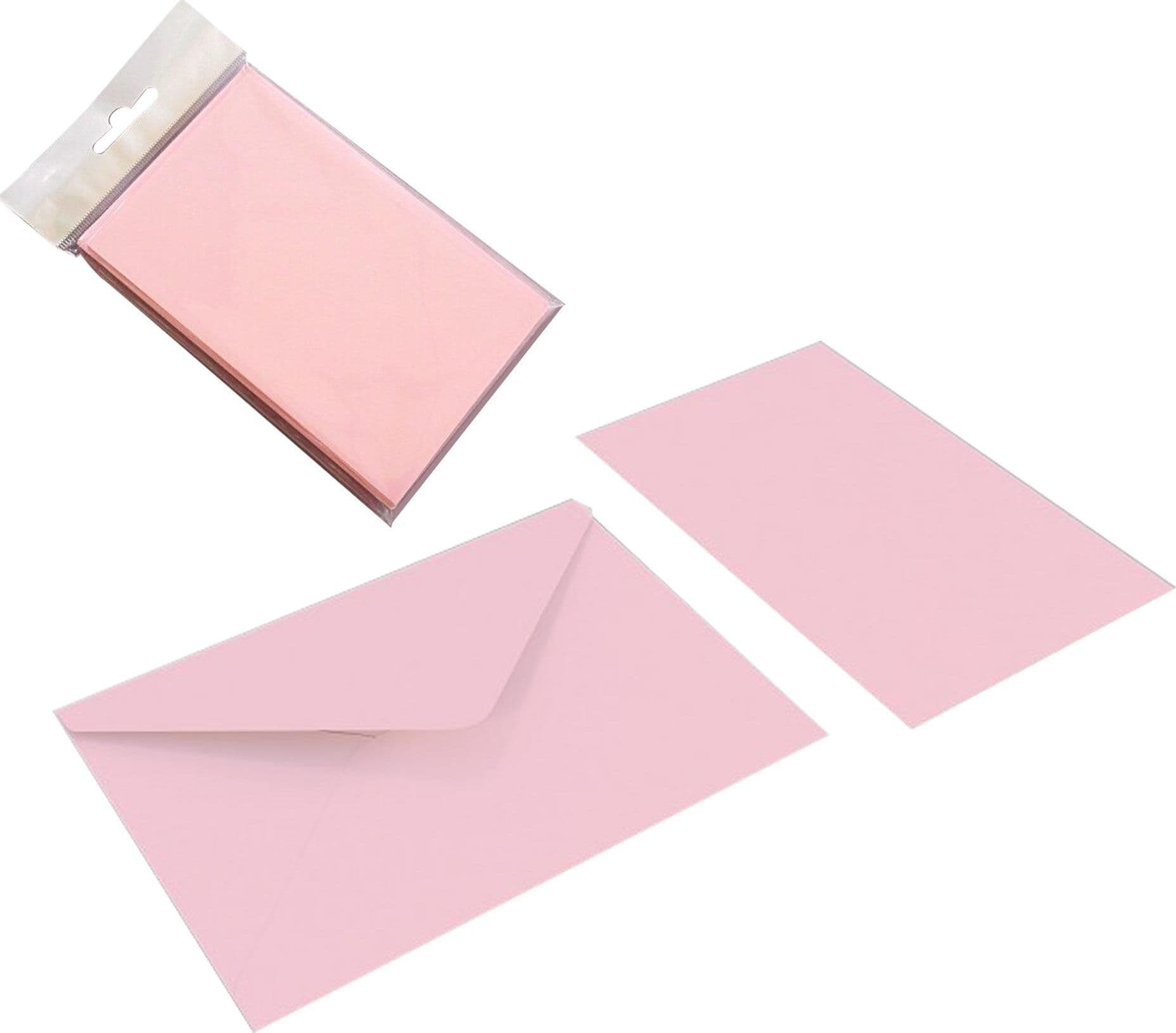Biglietto + busta 7x11 rosa cf.100