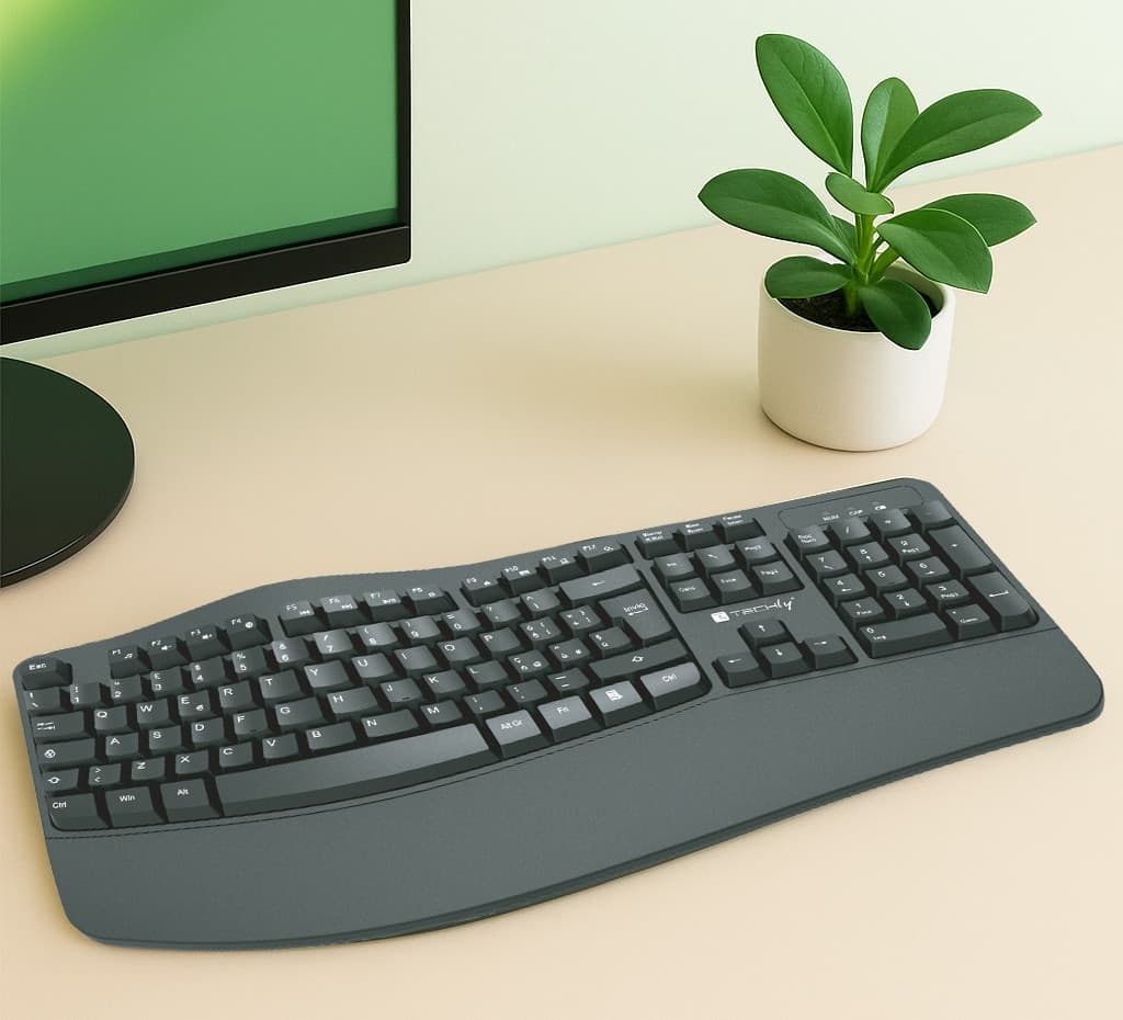 Tastiera Ergonomica Wireless Slim Design Curvo - 3