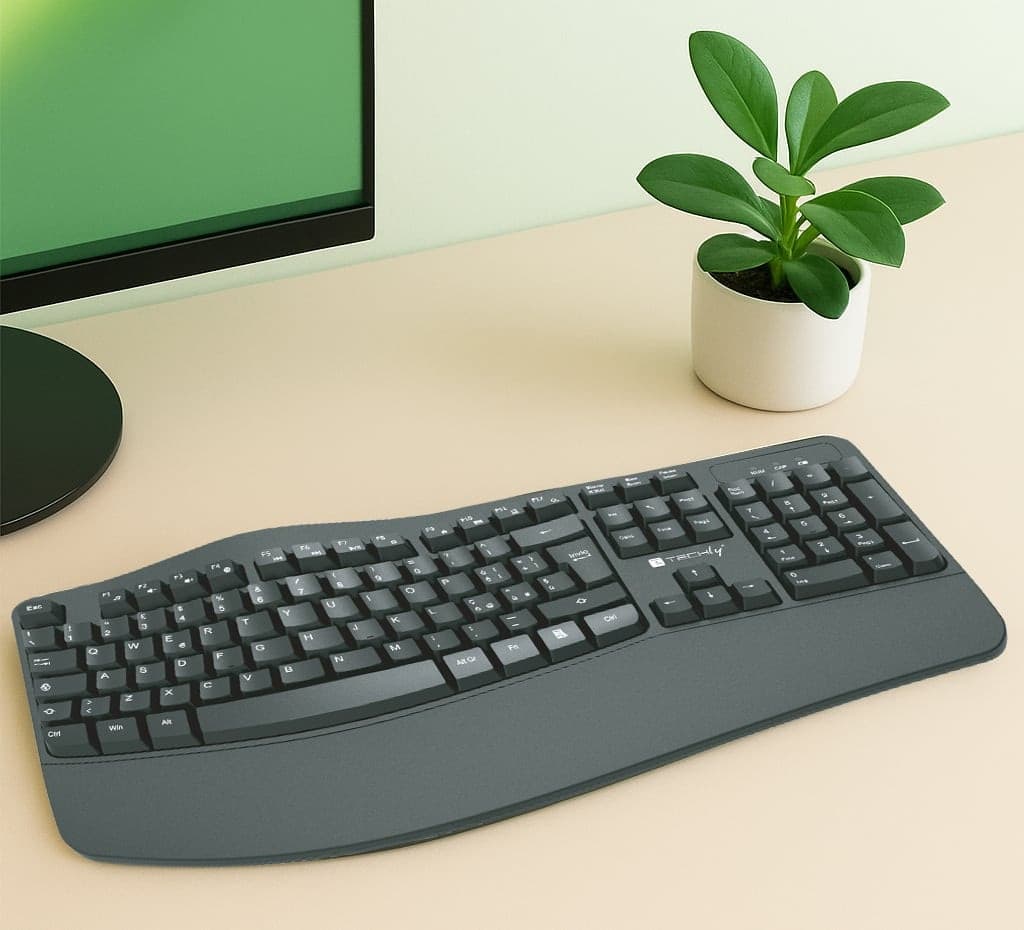 Tastiera Ergonomica Wireless Slim Design Curvo - 5