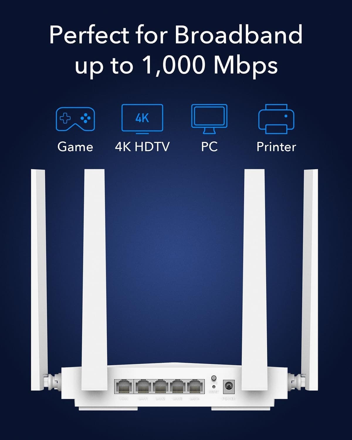 Mesh Router Wi-Fi 6 AX3000 Super Veloce Dual Band Gigabit, WR3000E - 3