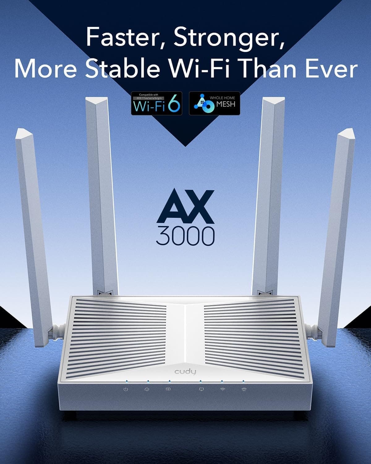Mesh Router Wi-Fi 6 AX3000 Super Veloce Dual Band Gigabit, WR3000E - 5