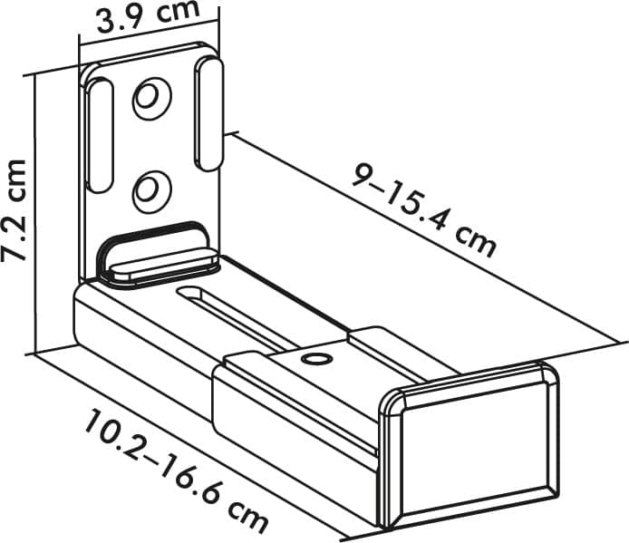Supporto da Parete per Soundbar da 9 a 15,4 cm - 3