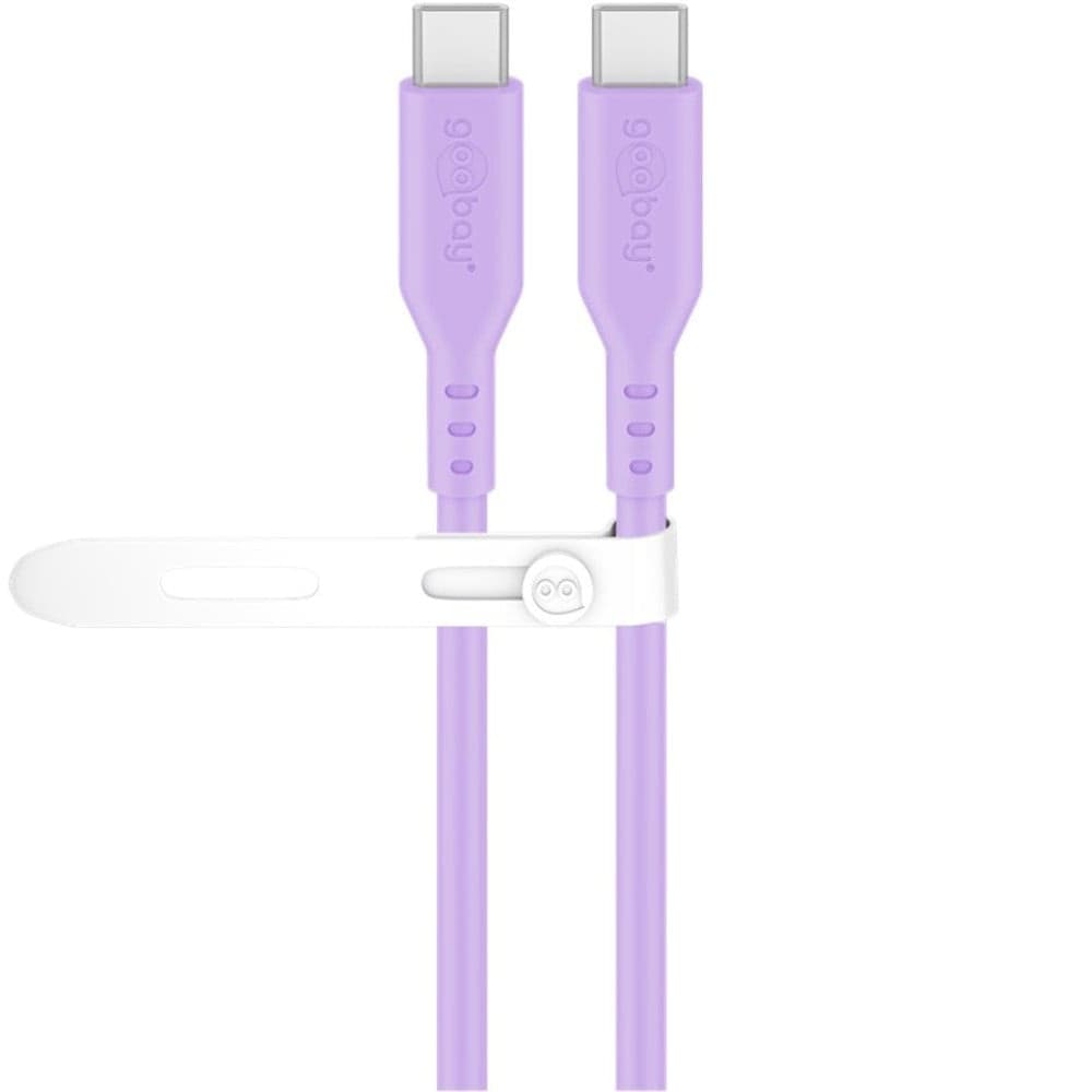 Cavo USB-C&trade Maschio/Maschio USB 2.0 in Silicone 1,5 metri Viola - 5