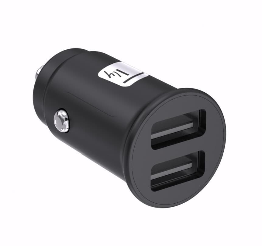 Mini Caricatore da Auto 2 Porte USB-A 5V/2.4A Nero - 8
