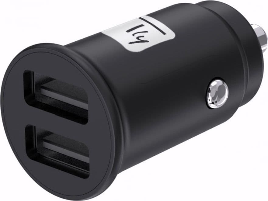 Mini Caricatore da Auto 2 Porte USB-A 5V/2.4A Nero - 10