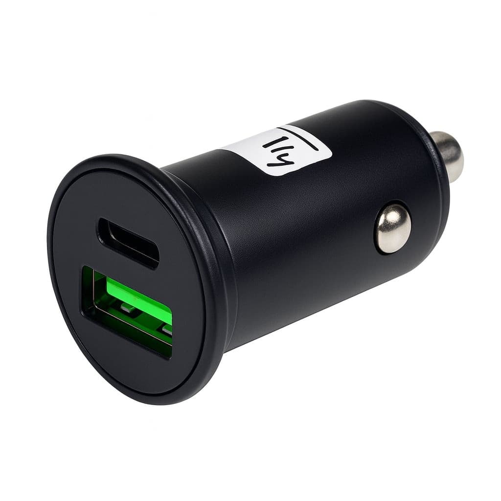 Mini Caricatore da Auto USB-A e USB-C&trade 5V/4A Nero - 7