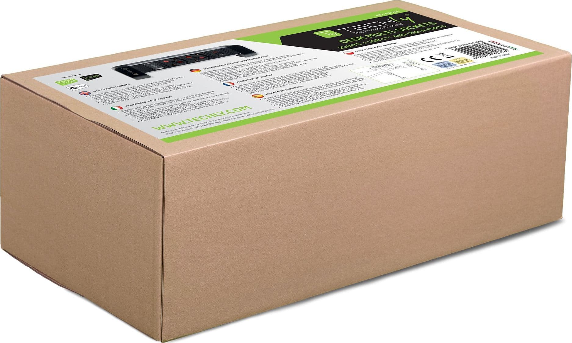 Multipresa da Tavolo 2 prese Italiane Bipasso 1 USB-C&trade e 1 USB-A - 2
