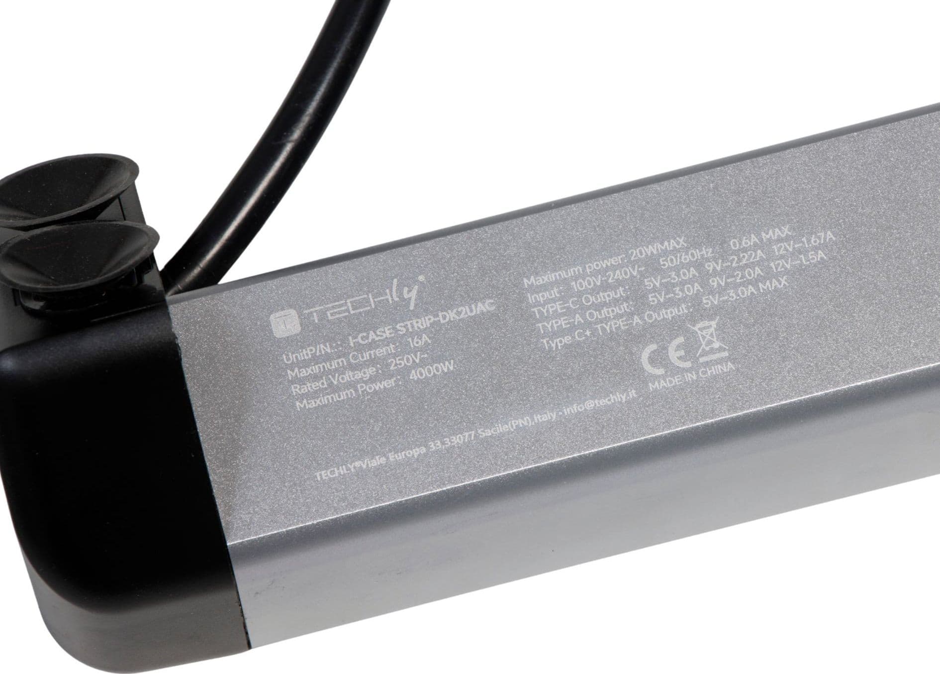 Multipresa da Tavolo 2 prese Italiane Bipasso 1 USB-C&trade e 1 USB-A - 14