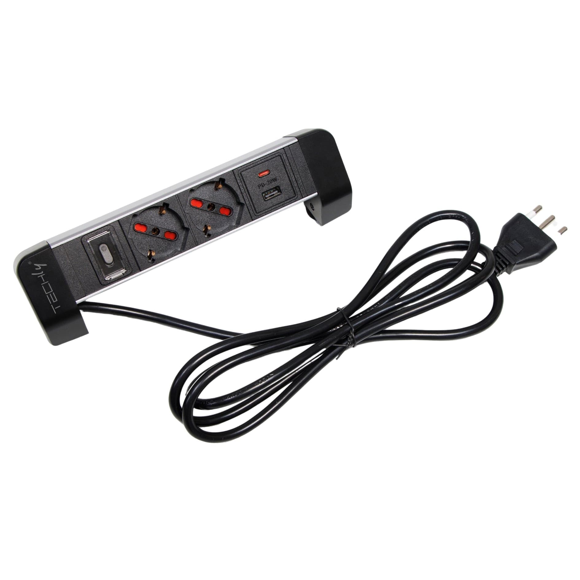 Multipresa da Tavolo 2 prese Italiane Bipasso 1 USB-C&trade e 1 USB-A - 10