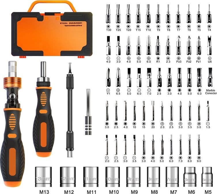 Kit Valigetta 69 pezzi Cacciaviti Bussole e Punte Professionali - 2