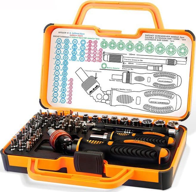 Kit Valigetta 69 pezzi Cacciaviti Bussole e Punte Professionali - 10
