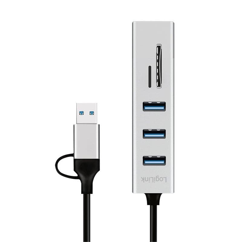 Hub USB 3.2 3 porte USB-A, 2 SD/microSD Alluminio Silver - 4