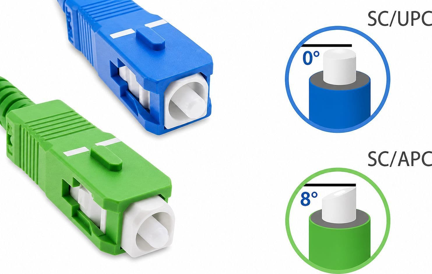 Cavo Fibra Ottica Monomodale OS2 SC-APC/SC-UPC 9/125 1m - 9