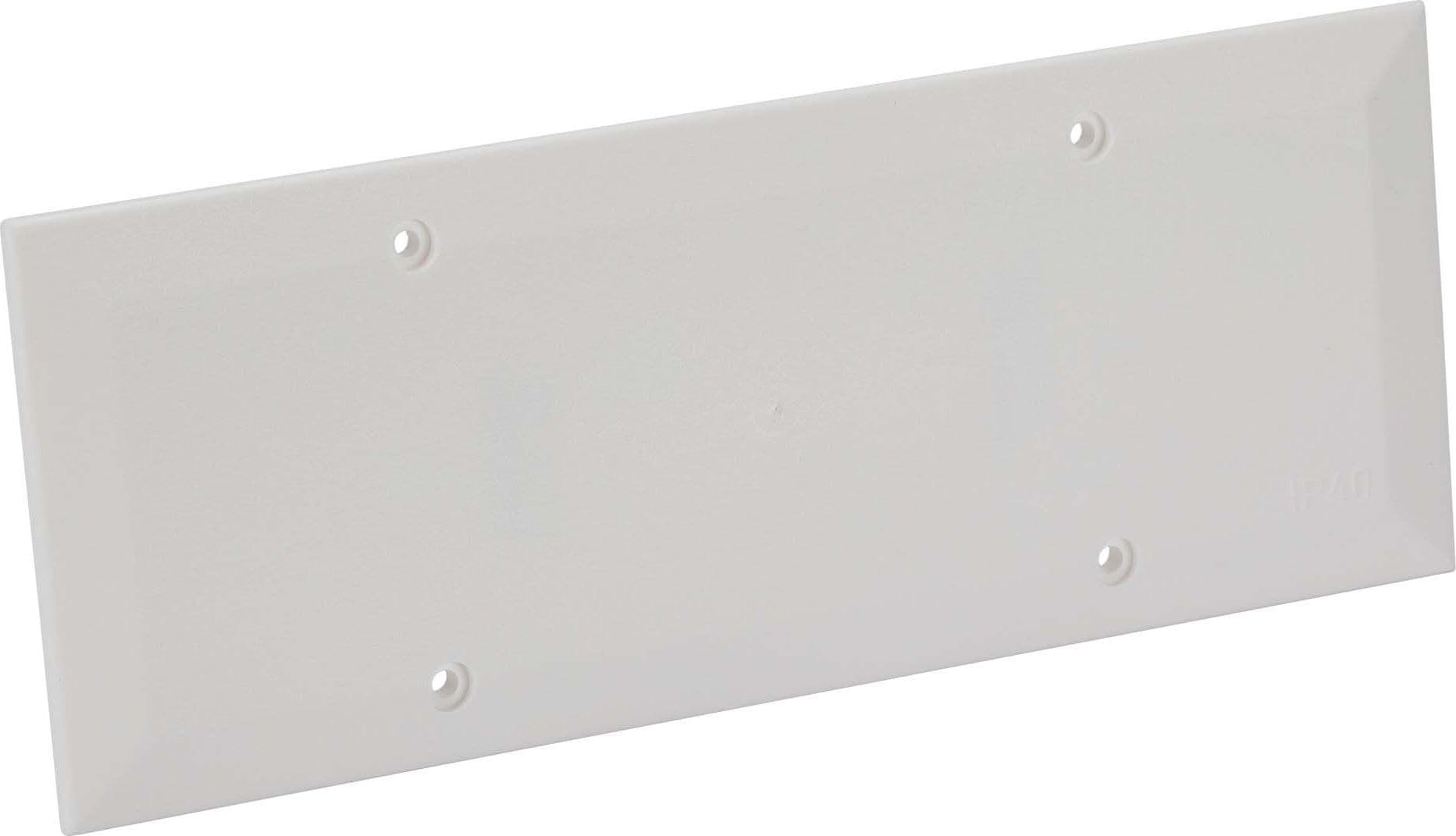 Coperchio Ribassato con Viti per Scatola da Incasso Rettangolare 6/7 Moduli Bianco - 2