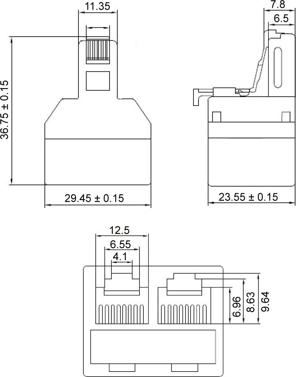 Adattatore a T ISDN 1xRJ45 M a 2xRJ45 F Bianco - 6