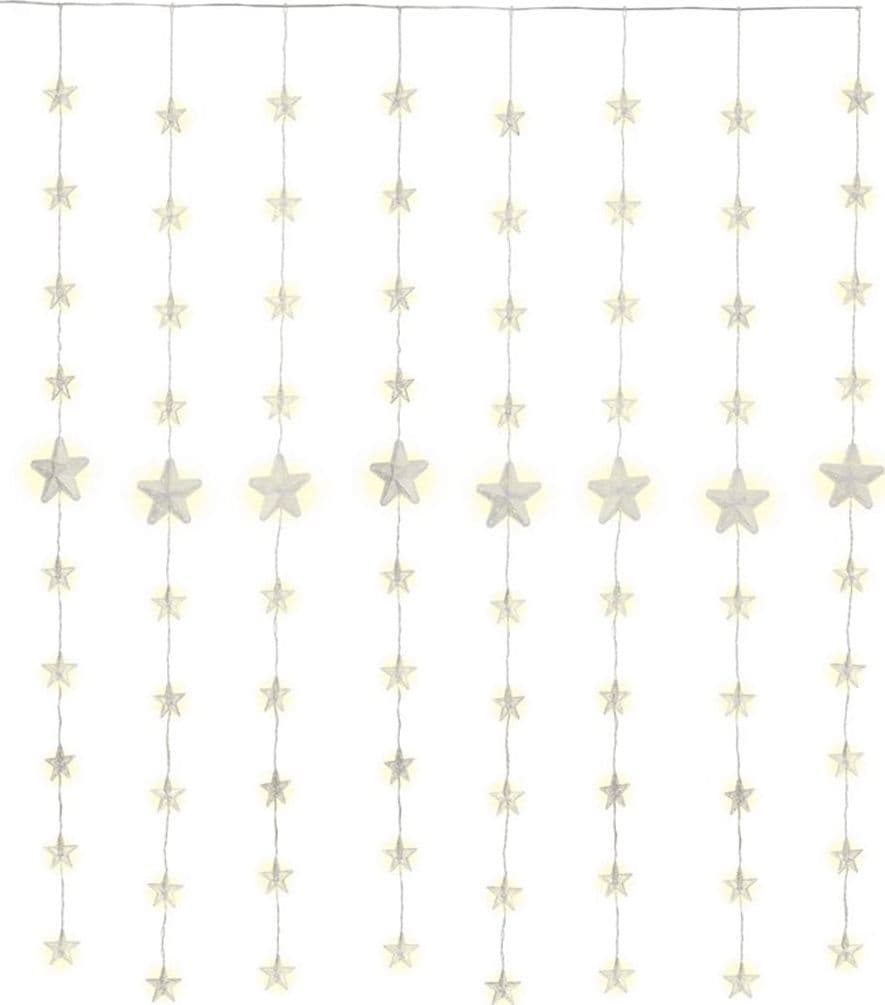 Tenda Luminosa con Stelle Natalizie 80 LED e Telecomando - 13