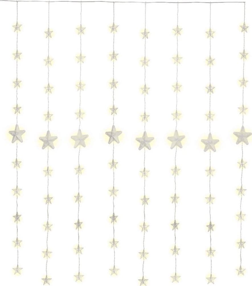 Tenda Luminosa con Stelle Natalizie 80 LED e Telecomando - 3