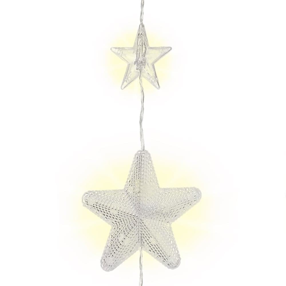 Tenda Luminosa con Stelle Natalizie 80 LED e Telecomando - 4