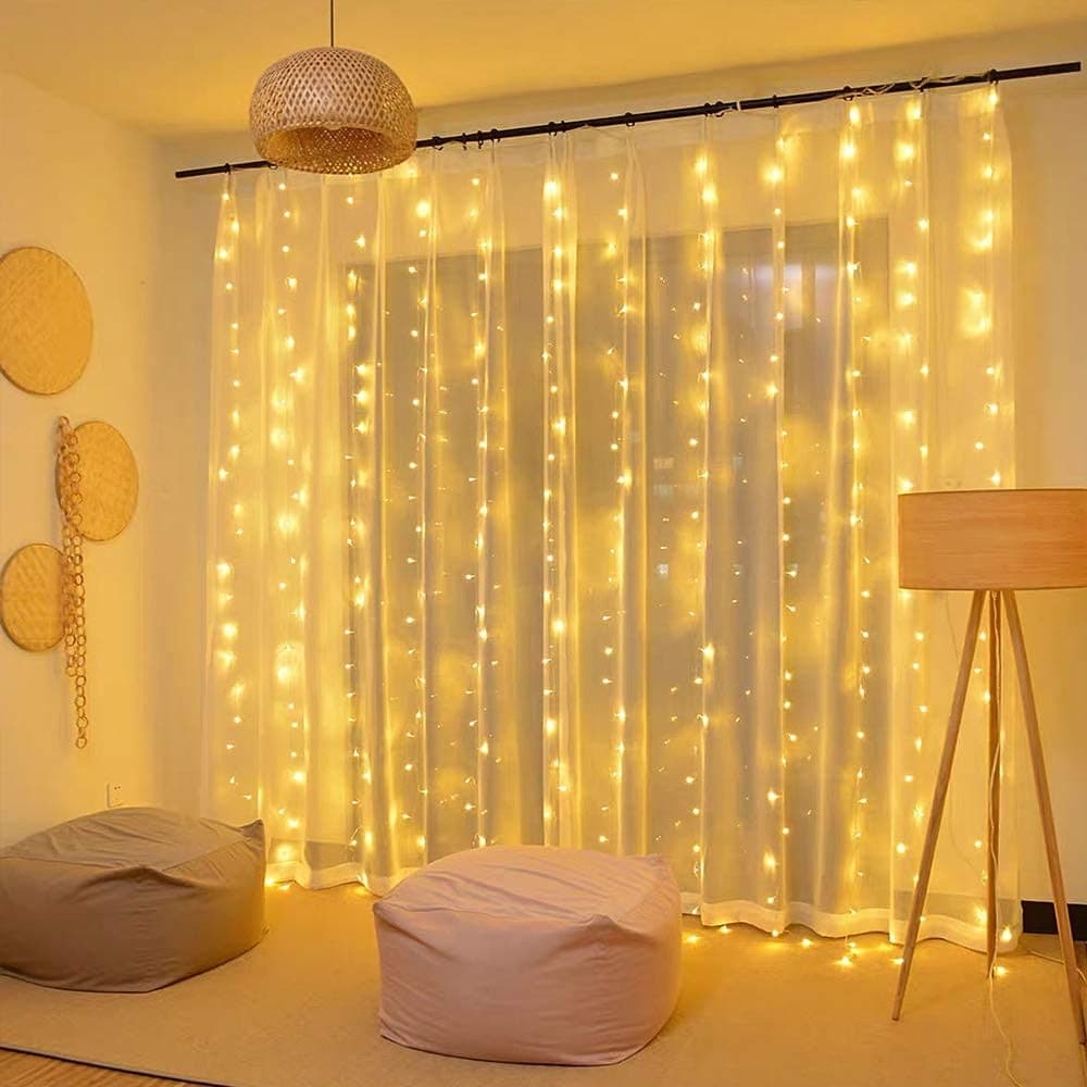 Tenda Natalizia Luminosa 300 LED Alimentazione USB e Telecomando - 5