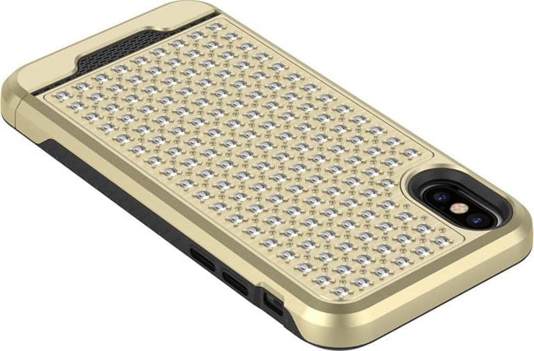 Zizo Star Diamond Hybrid Cover for iPhone X (Gold/Black) - 2
