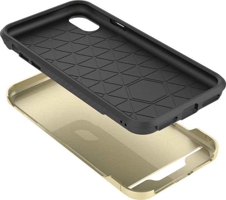 Zizo Star Diamond Hybrid Cover for iPhone X (Gold/Black) - 3
