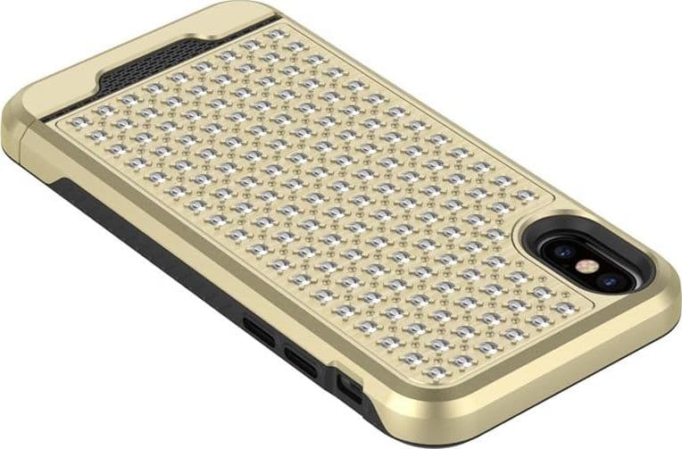 Zizo Star Diamond Hybrid Cover for iPhone X (Gold/Black) - 7