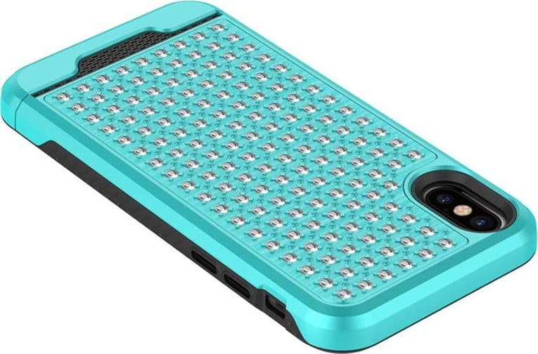 Zizo Star Diamond Hybrid Cover for iPhone X (Teal/Black) - 2