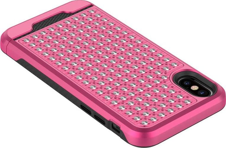 Zizo Star Diamond Hybrid Cover for iPhone X (Pink/Black) - 2