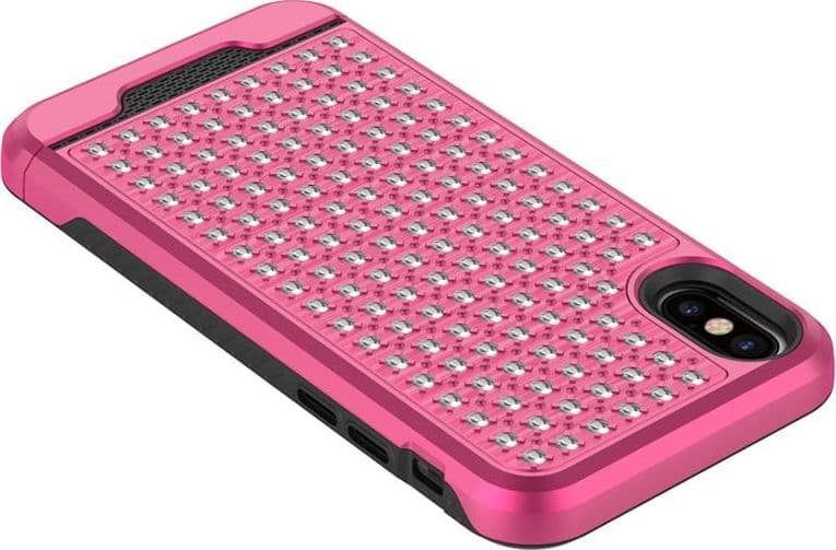 Zizo Star Diamond Hybrid Cover for iPhone X (Pink/Black) - 7