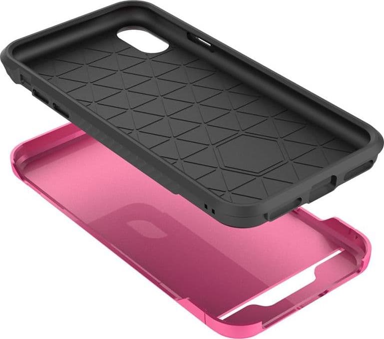 Zizo Star Diamond Hybrid Cover for iPhone X (Pink/Black) - 8