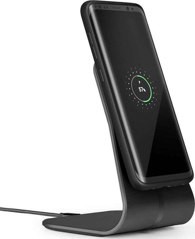 XVIDA Fast Charging Desk Stand - Inductive charger for Samsung Quick Charge 2.0 (Black) - 2