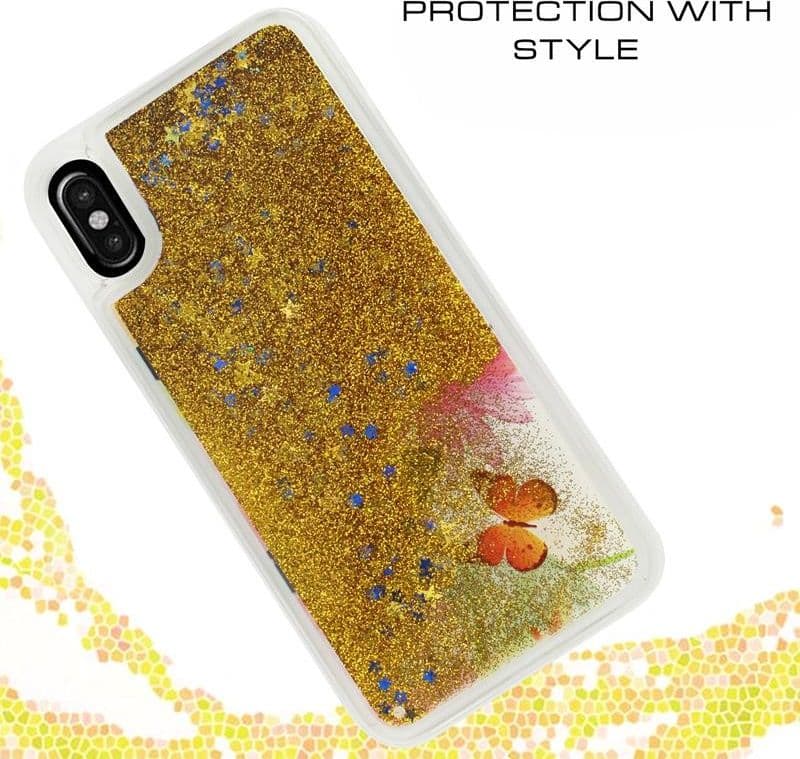 Zizo Liquid Glitter Star Case for iPhone X (Butterflies) - 8
