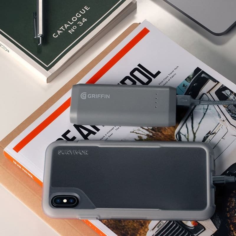 Griffin Survivor Endurance - Case for iPhone Xs Max (Clear/Gray) - 18