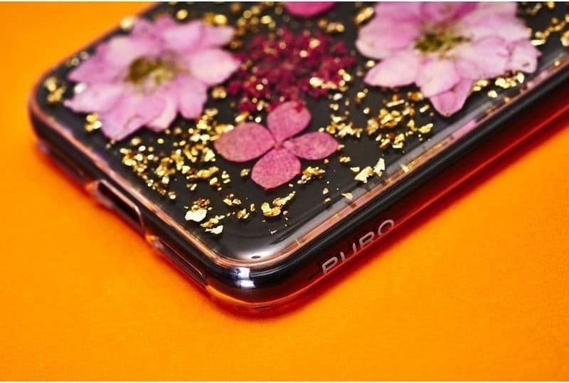 PURO Glam Hippie Chic Cover - Case for iPhone XR (real green flower petals) - 15