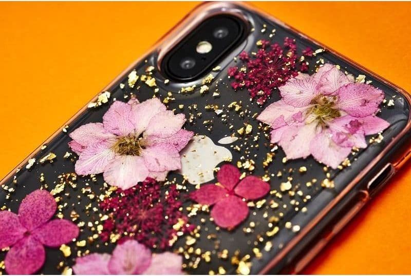 PURO Glam Hippie Chic Cover - Case for iPhone XR (real green flower petals) - 16